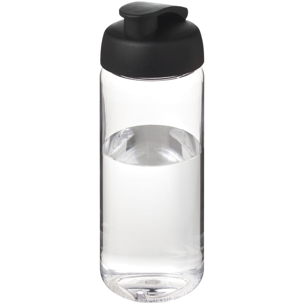 Бутылка спортивная H2O Active Octave Tritan, цвет прозрачный, сплошной черный