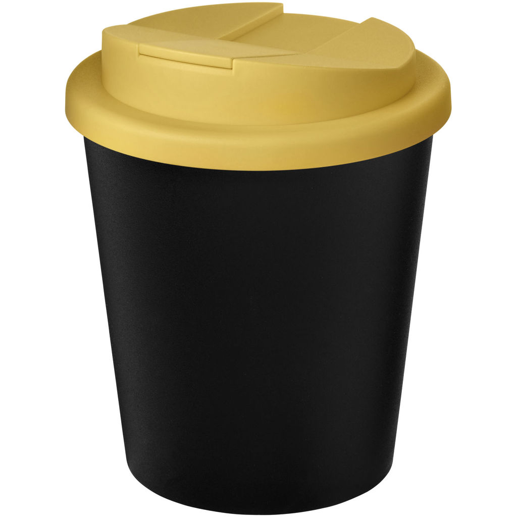 Кружка Americano Espresso Eco, колір суцільний чорний, жовтий