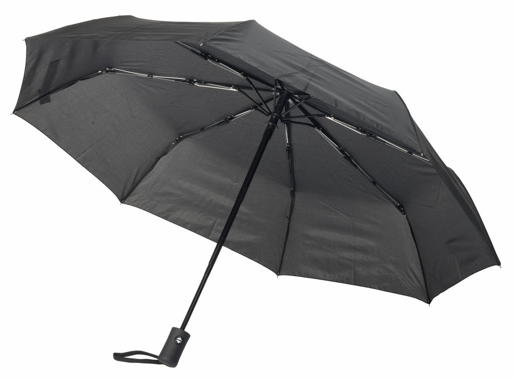 Вітростійка складна парасолька-автомат PLOPP, колір чорний