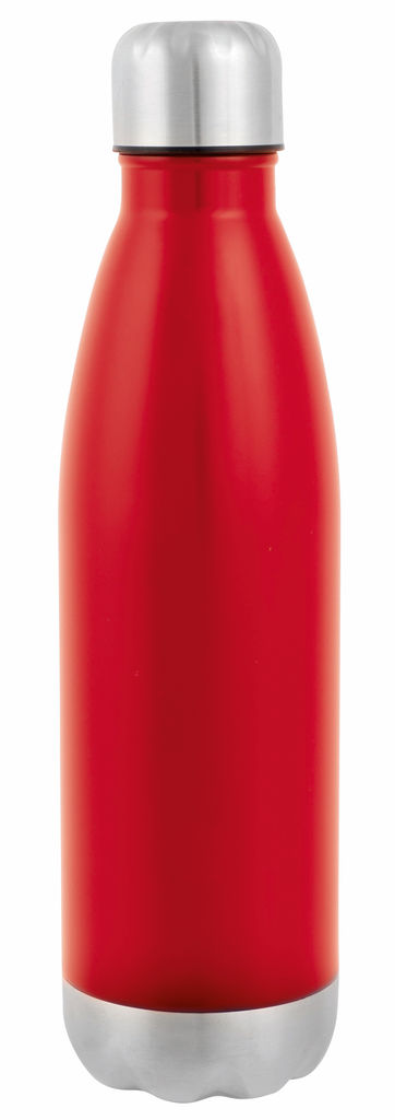 Вакуумна пляшка з подвійними стінками GOLDEN TASTE, колір червоний, срібний