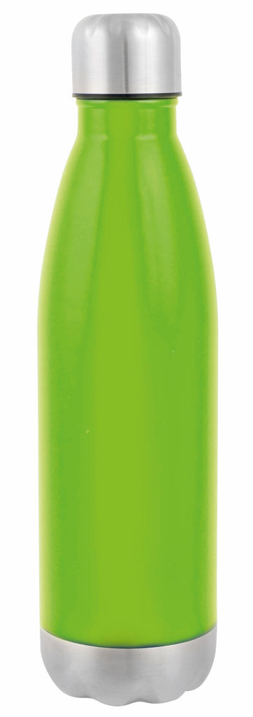 Вакуумна пляшка з подвійними стінками GOLDEN TASTE, колір зелений, срібний
