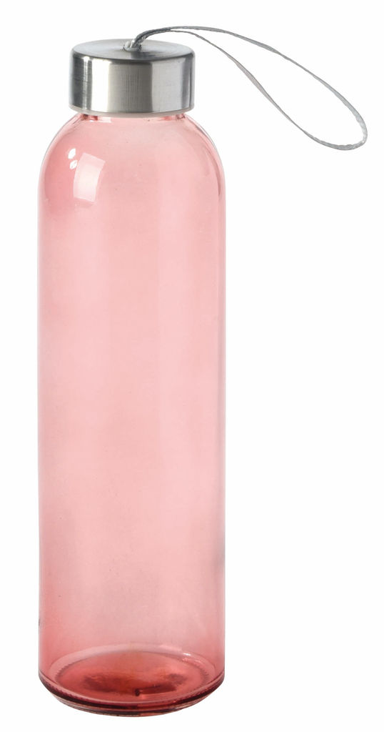 Стеклянная бутылка для питья TAKE SMART, цвет красный