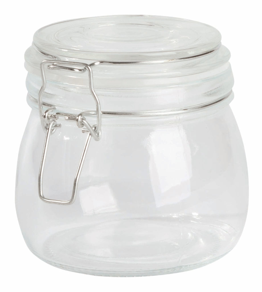 Скляна банка для зберігання продуктів CLICKY, об'єм бл. 500 ml, колір прозорий
