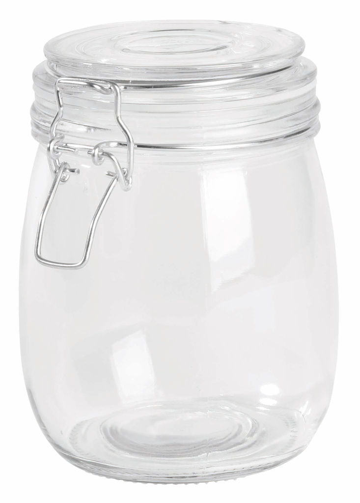 Стеклянная банка для хранения продуктов CLICKY, объем ок. 750 ml, цвет прозрачный