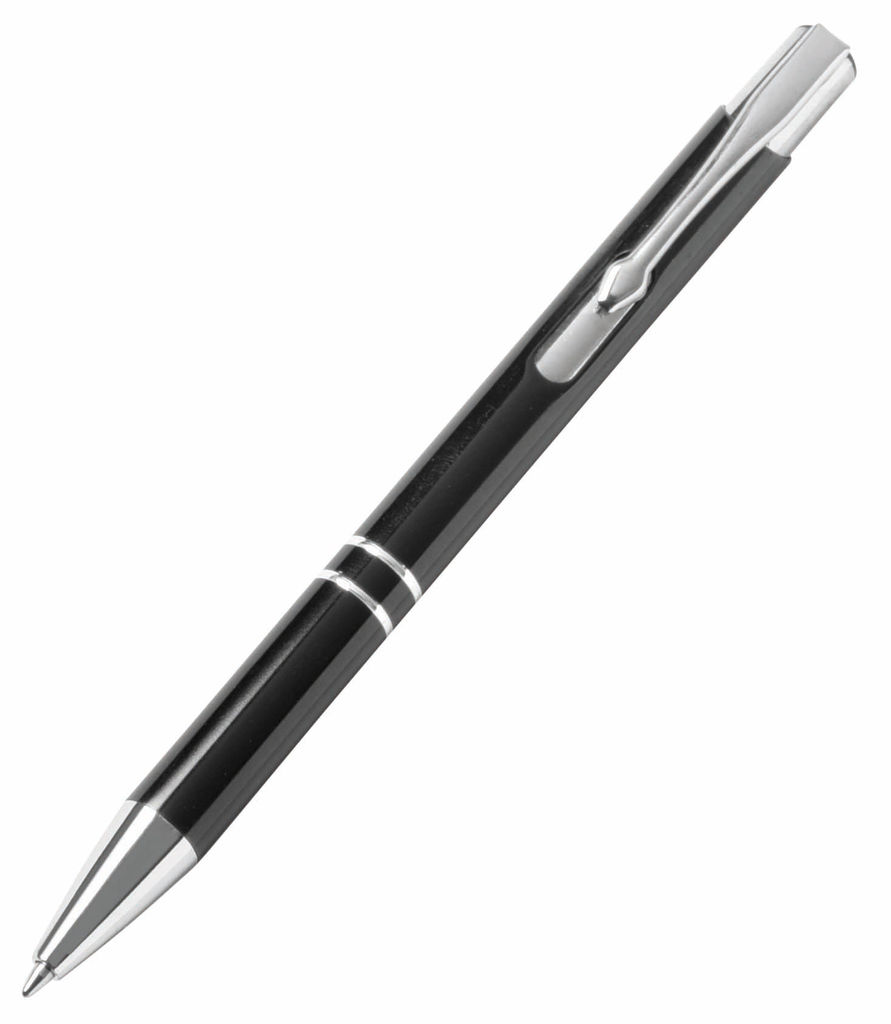 Шариковая ручка из алюминия TUCSON, цвет чёрный