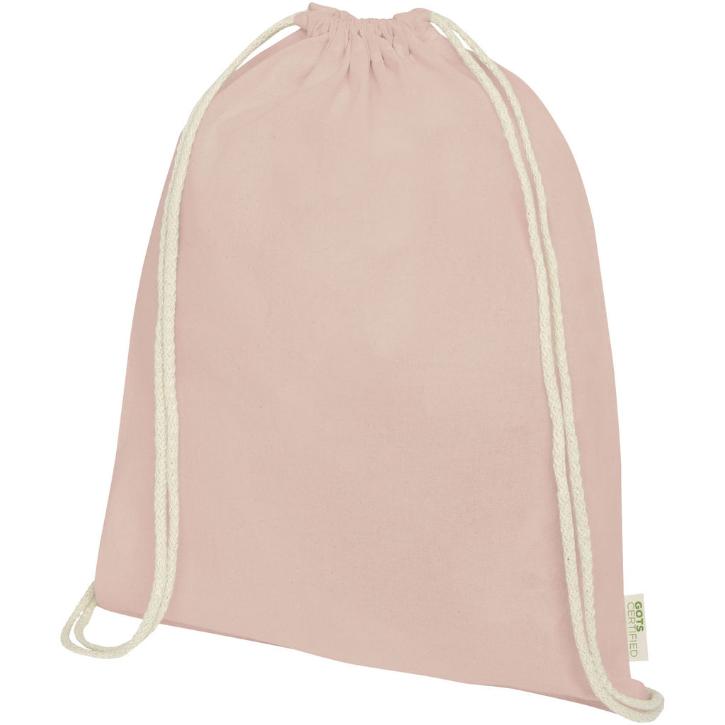 Orissa, рюкзак со шнурком из органического хлопка плотностью 140 г/м², соответствующего требованиям стандарта, цвет розовое золото