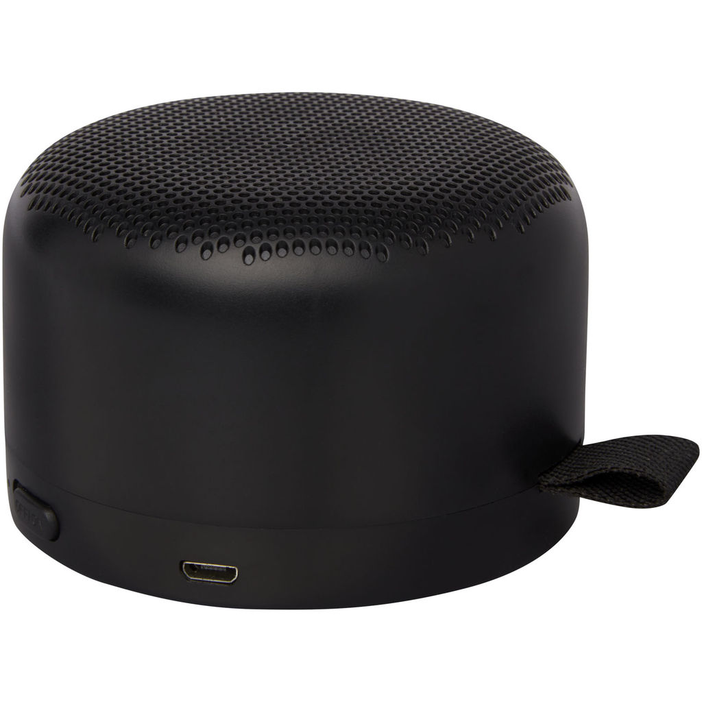 Loop Bluetooth-колонка из переработанного пластика мощностью 5 Вт, цвет сплошной черный - 12422290- Фото №5