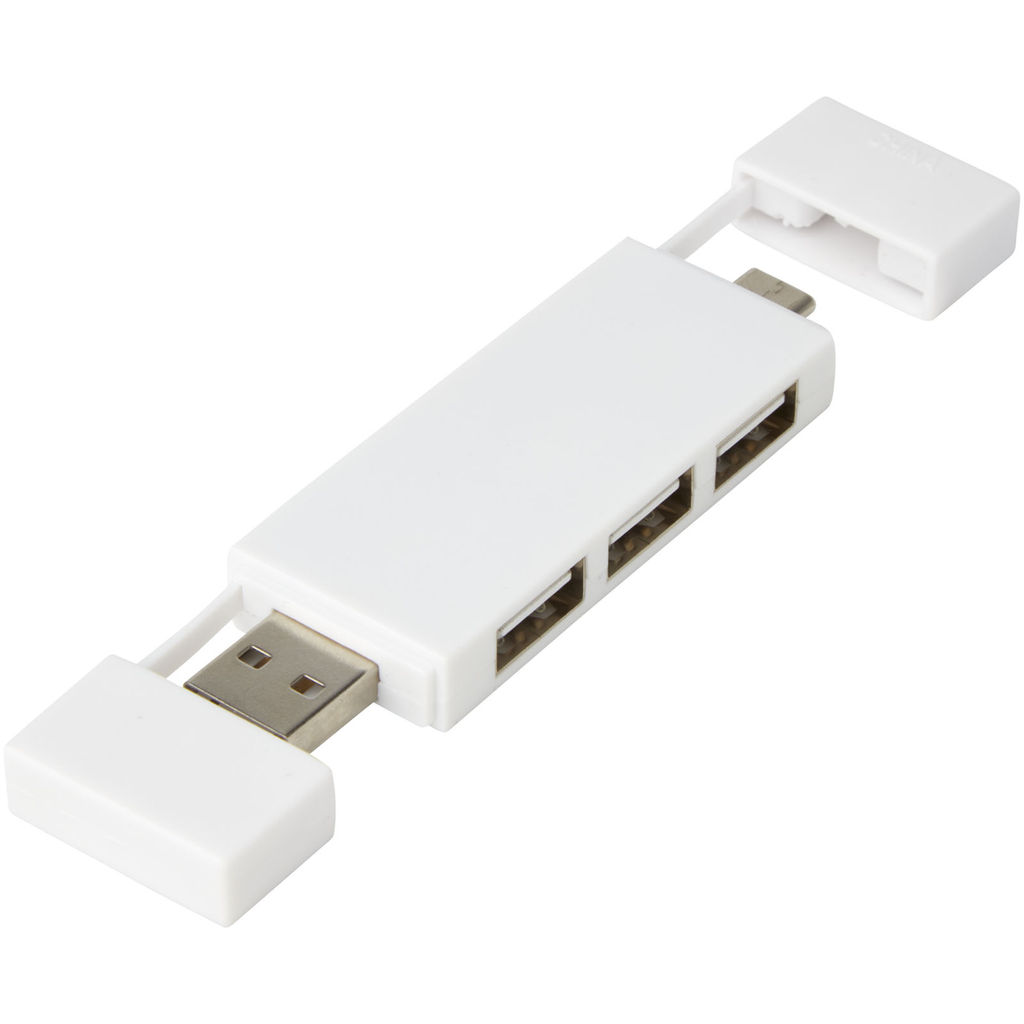Mulan Двойной USB 2.0-хаб, цвет белый