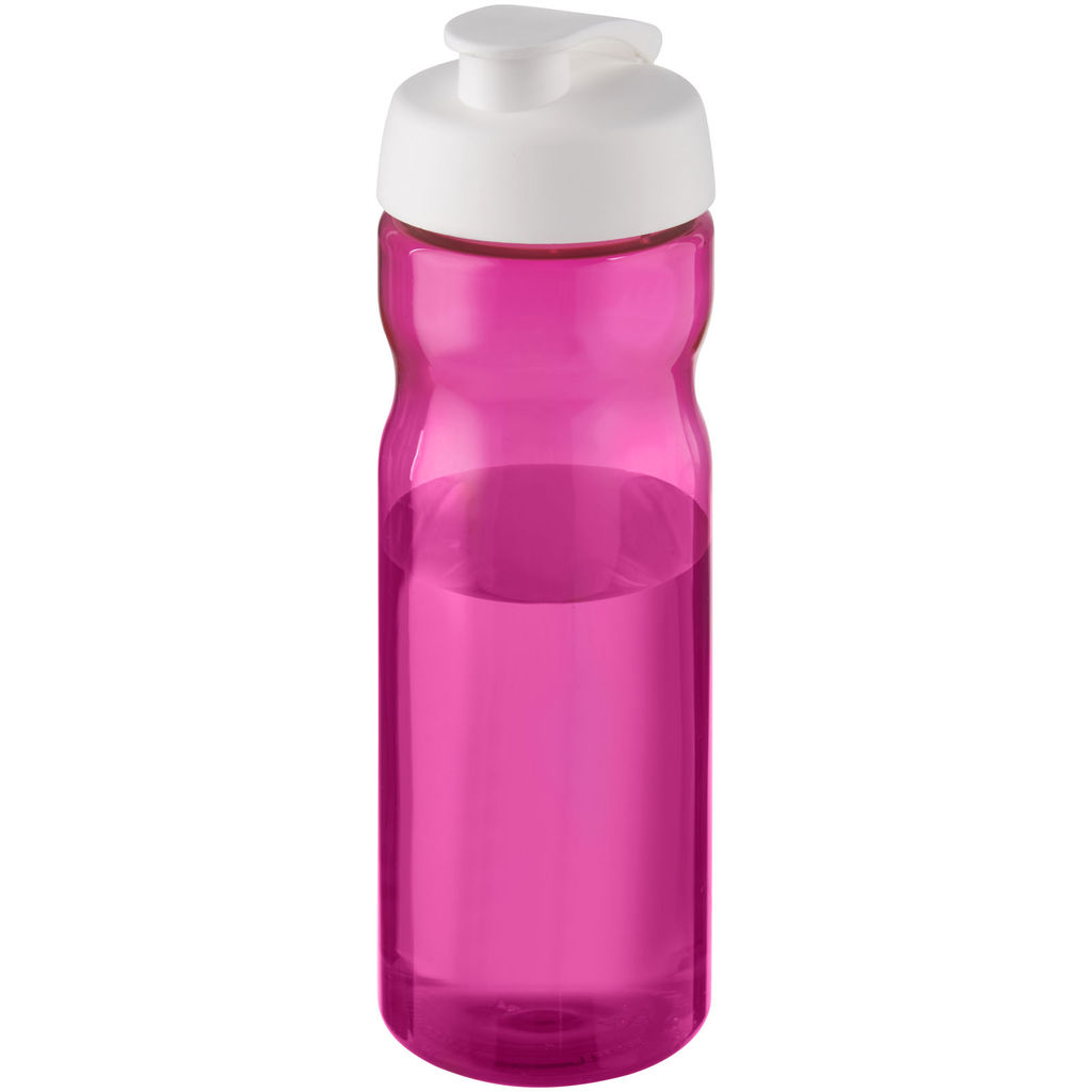 Спортивна бутилка H2O Base® об'ємом 650 мл з відкидаючою кришкою, колір фуксія, білий