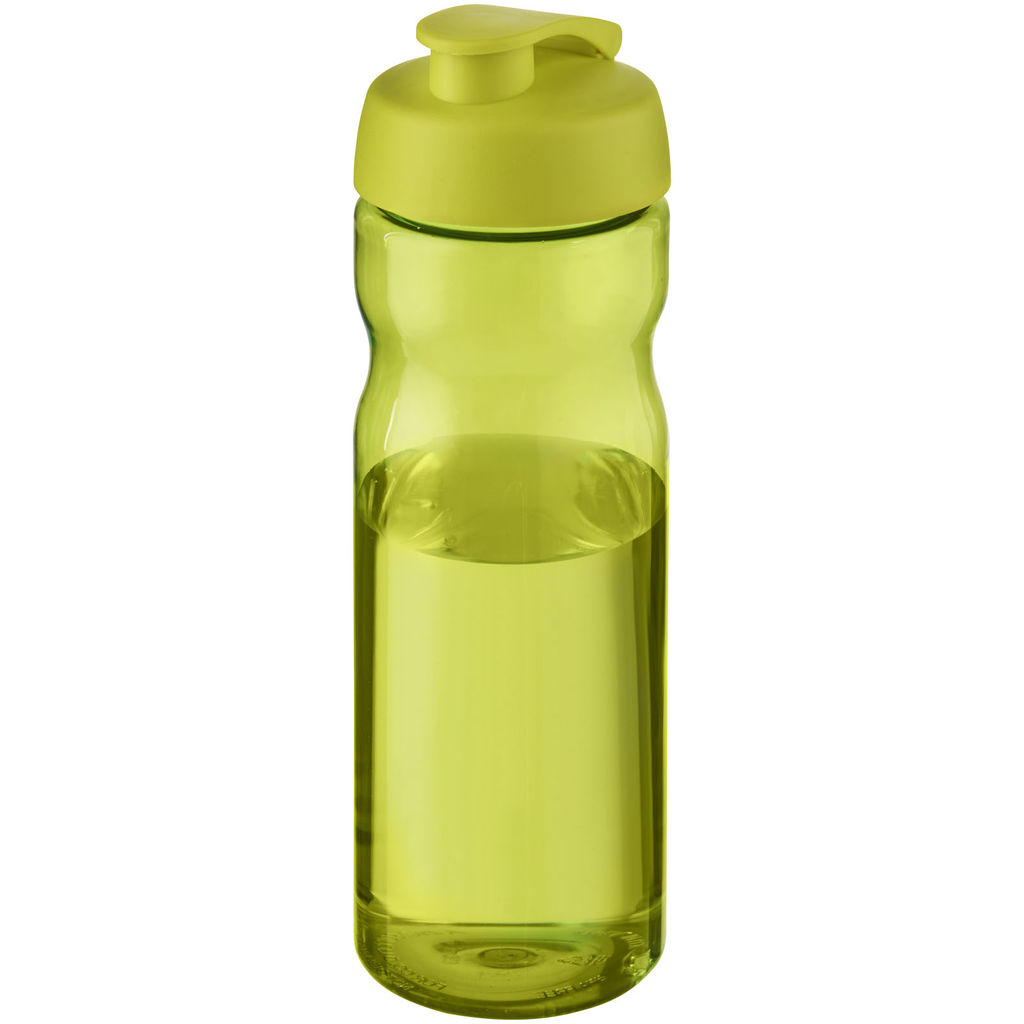 Спортивная бутылка H2O Base® объемом 650 мл с откидывающейся крышкой, цвет лайм, лайм
