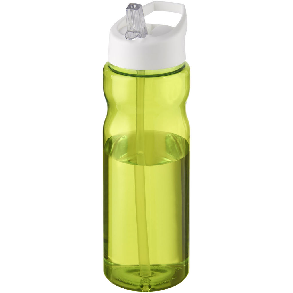 Спортивная бутылка H2O Base® объемом 650 мл с крышкой-носиком, цвет лайм, белый