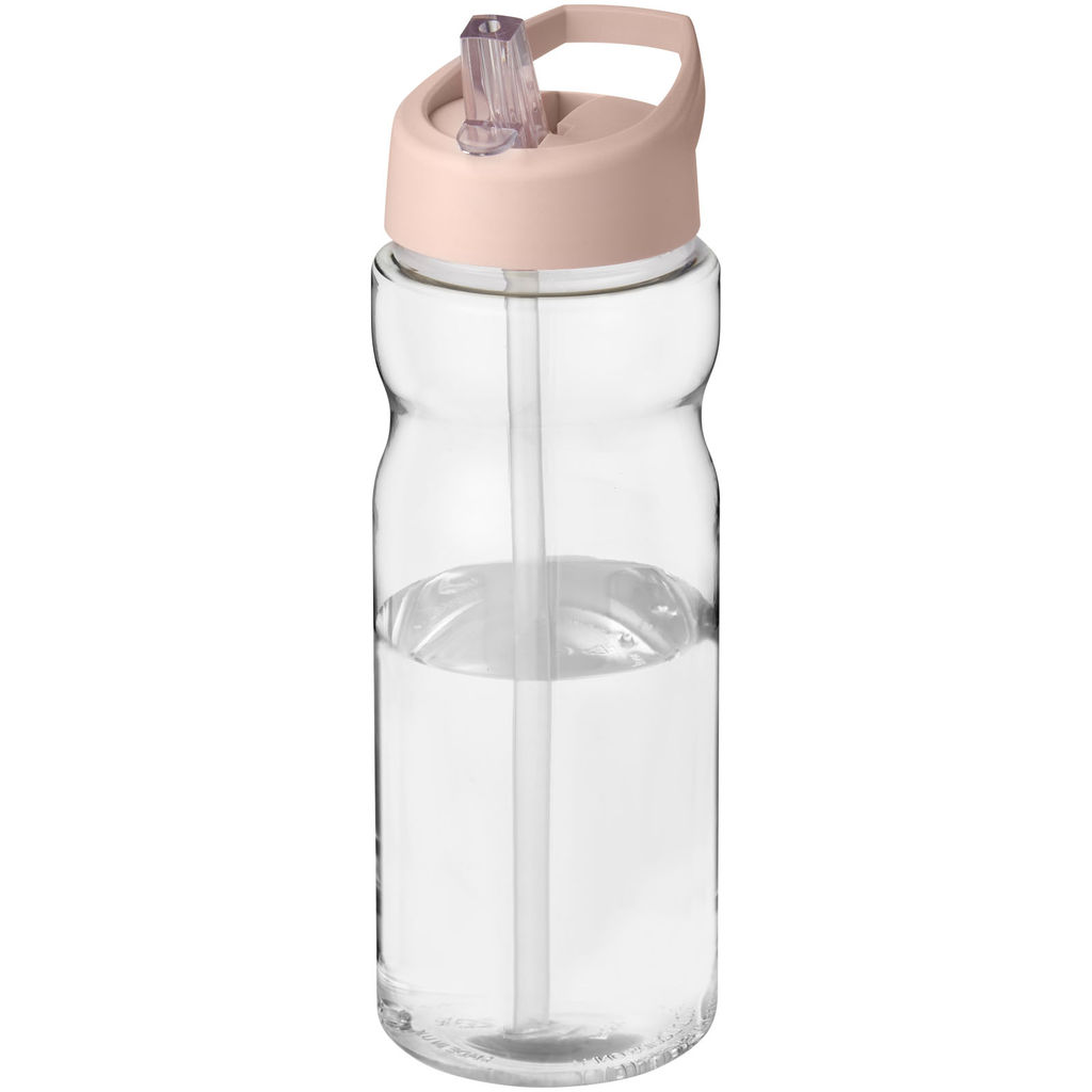 Спортивна бутилка H2O Base® об'ємом 650 мл з кришкою-носиком, колір блідо-рожевий, прозорий