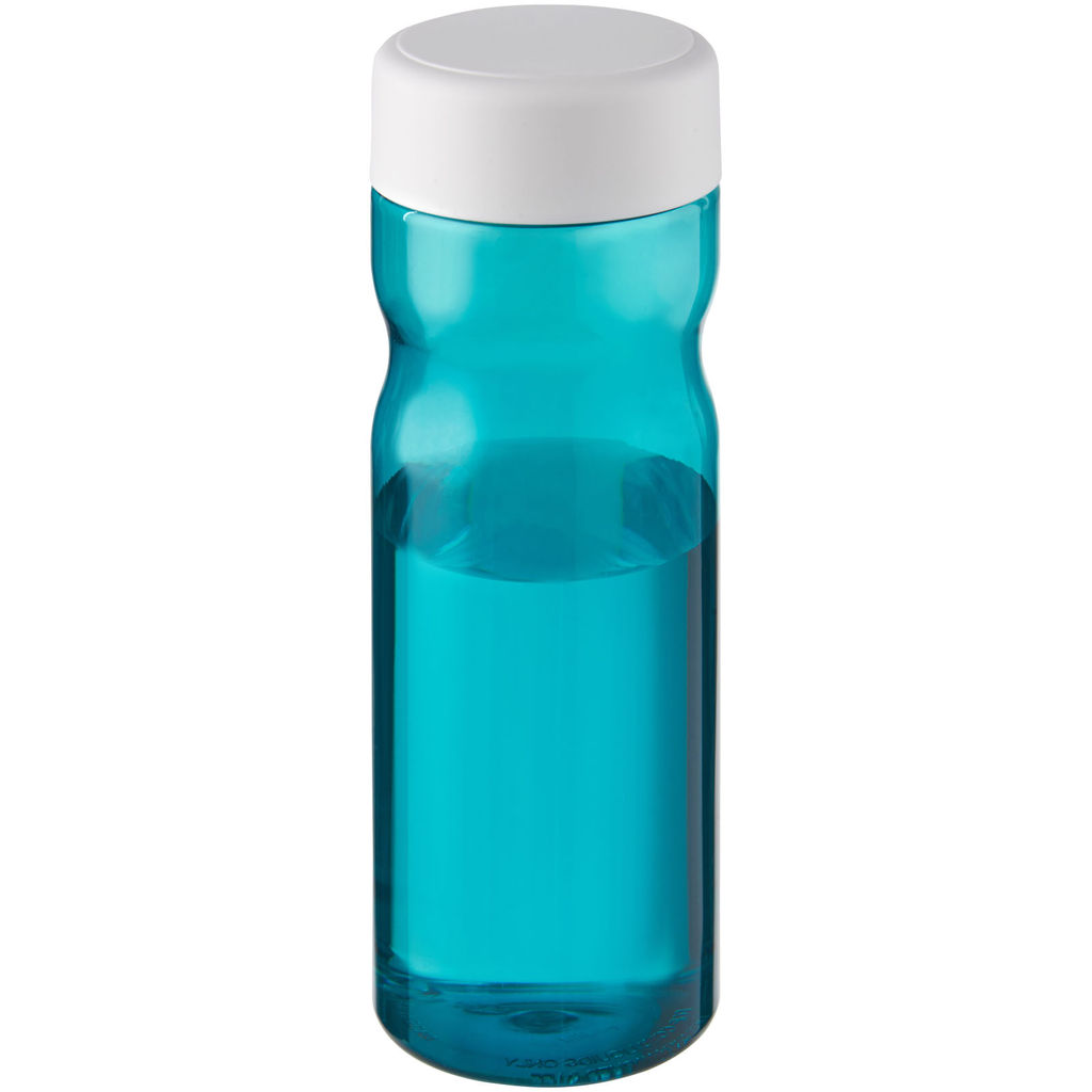 H2O Base 650 мл пляшка з кришкою для води, що закручується, колір аква, білий