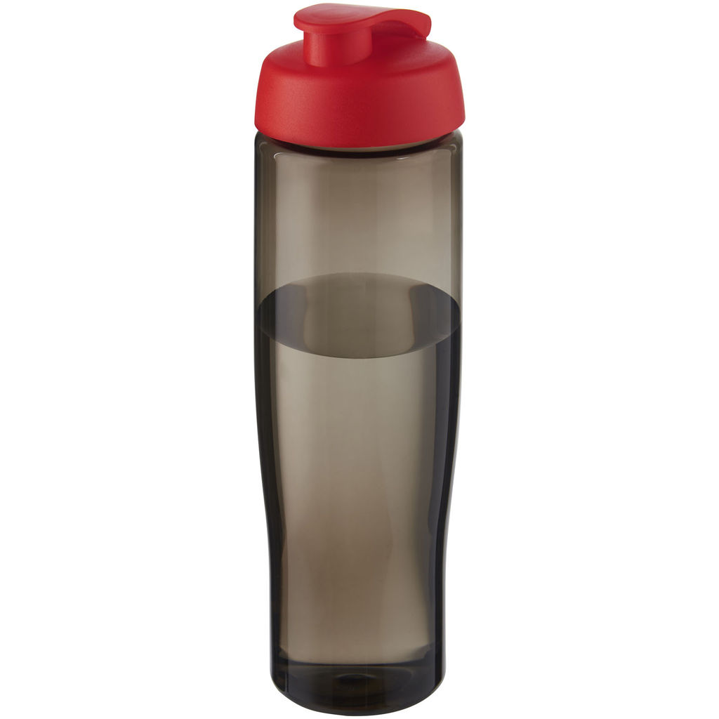 Спортивная бутылка H2O Active® Eco Tempo объемом 700 мл с откидывающейся крышкой, цвет красный, темно-серый