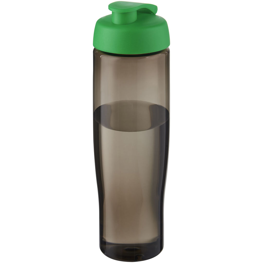 Спортивна пляшка H2O Active® Eco Tempo об'ємом 700 мл з кришкою, що відкидається., колір зелений, темно-сірий