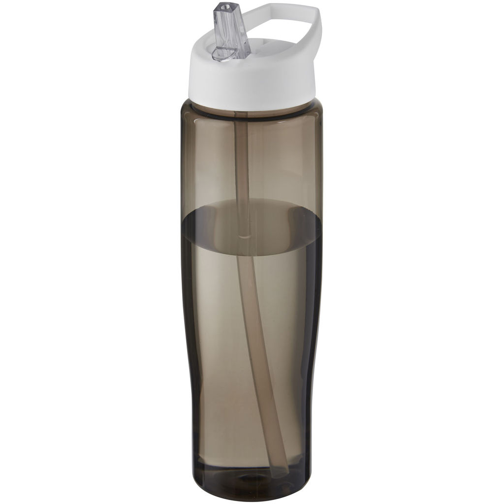 Спортивна пляшка H2O Active® Eco Tempo об'ємом 700 мл з кришкою-носиком, колір білий, темно-сірий