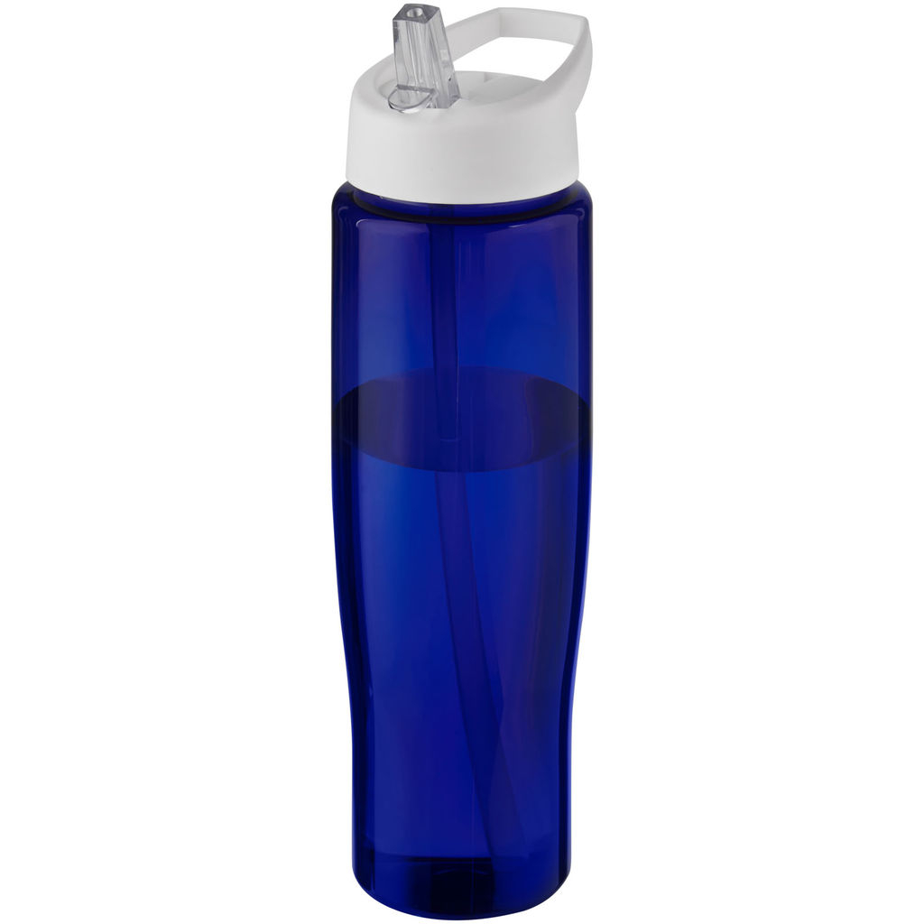 Спортивная бутылка H2O Active® Eco Tempo объемом 700 мл с крышкой-носиком, цвет белый, cиний