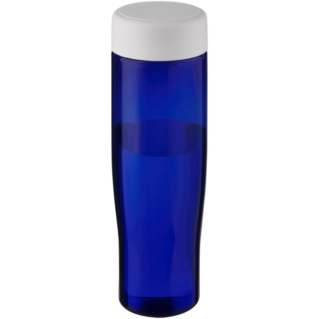 Бутылка для воды H2O Active® Eco Tempo объемом 700 мл с завинчивающейся крышкой, цвет белый, cиний