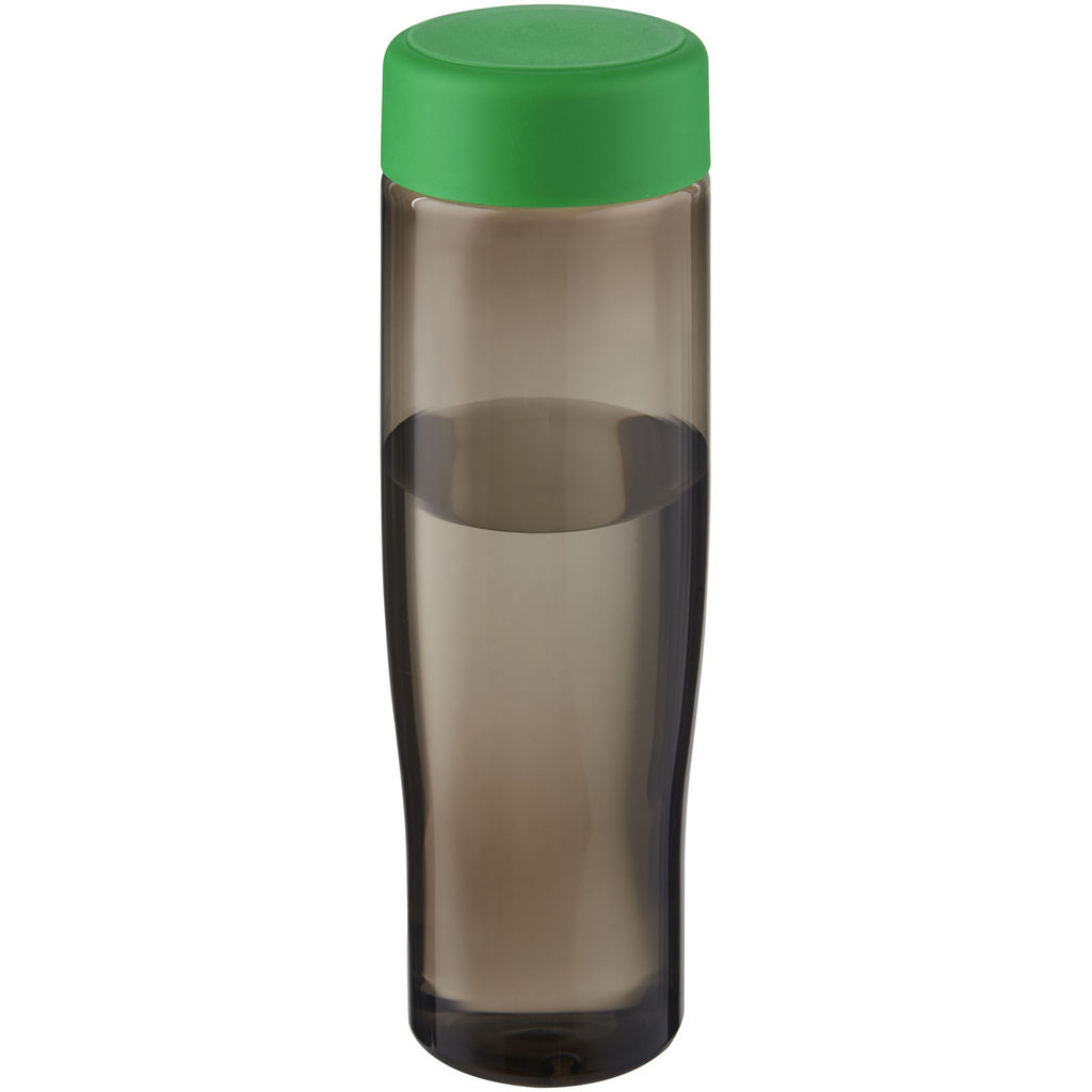 Бутылка для воды H2O Active® Eco Tempo объемом 700 мл с завинчивающейся крышкой, цвет зеленый, темно-серый