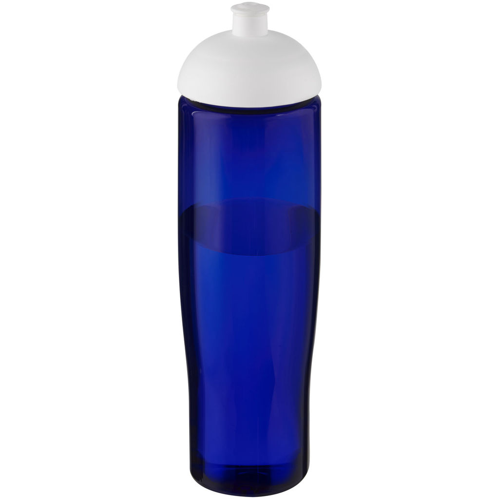 Спортивная бутылка H2O Active® Eco Tempo объемом 700 мл с куполообразной крышкой, цвет белый, cиний