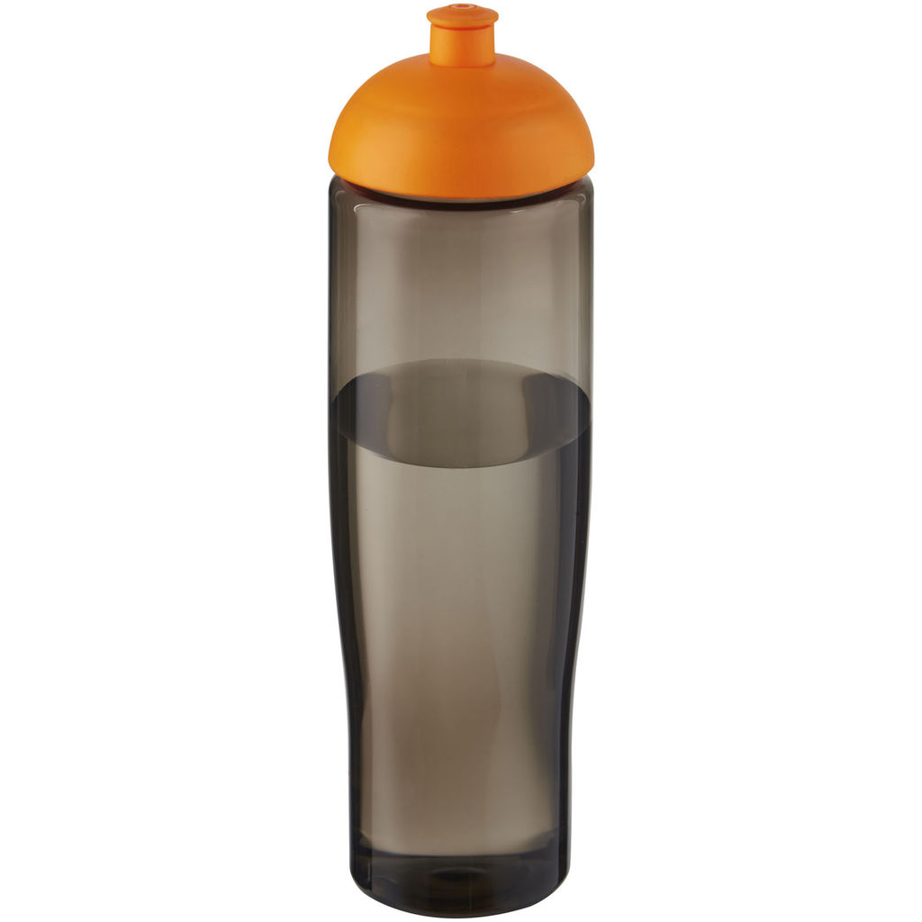 Спортивная бутылка H2O Active® Eco Tempo объемом 700 мл с куполообразной крышкой, цвет оранжевый, темно-серый