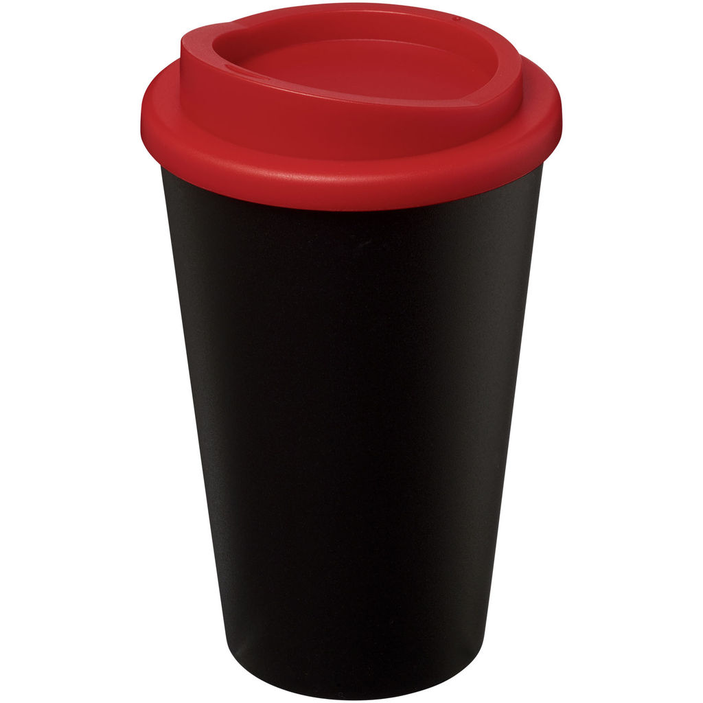 Americano® Термокружка объемом 350 мл, цвет красный, сплошной черный