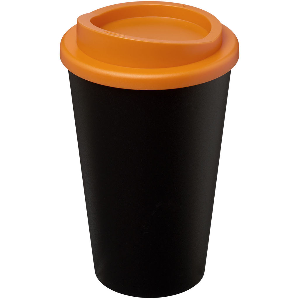 Americano® Термокружка объемом 350 мл, цвет оранжевый, сплошной черный
