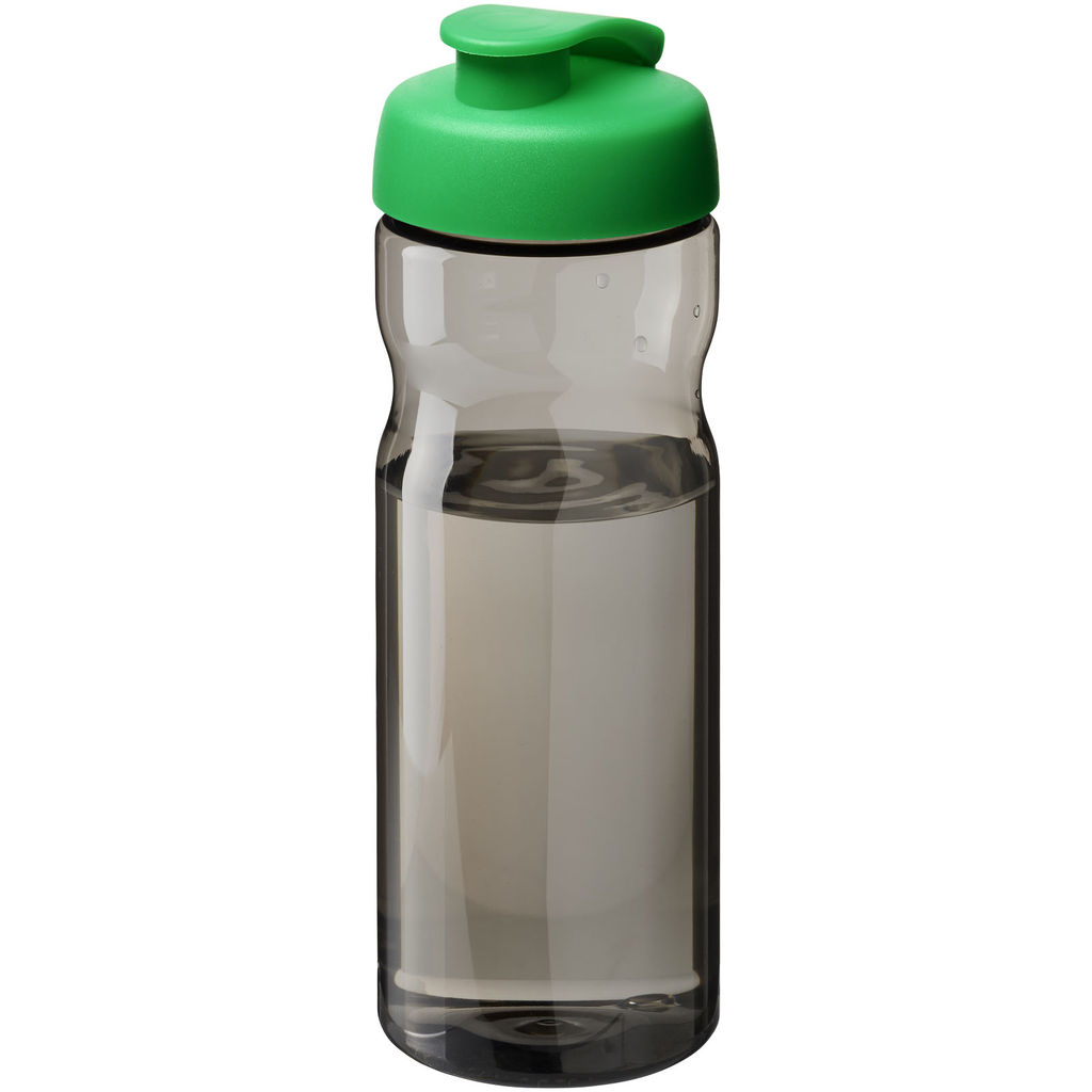 H2O Active® Eco Base Спортивная бутылка объемом 650 мл с откидывающейся крышкой, цвет зеленый светлый, темно-серый