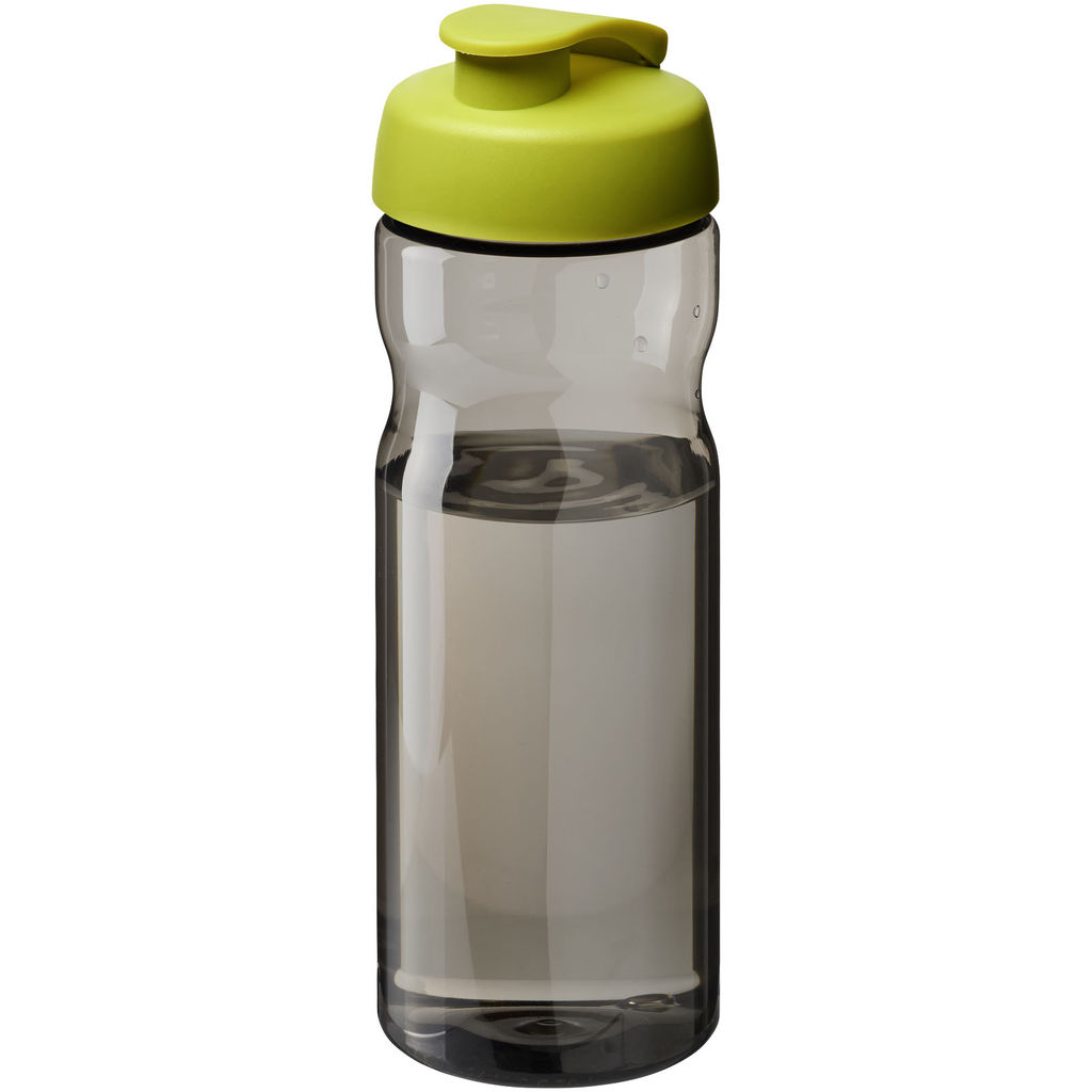 H2O Active® Eco Base Спортивная бутылка объемом 650 мл с откидывающейся крышкой, цвет лайм, темно-серый