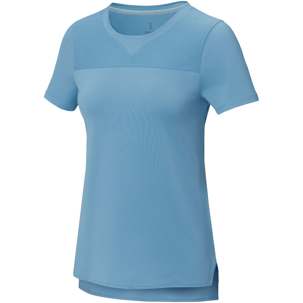 Borax Женская футболка с короткими рукавами из переработанного полиэстера согласно стандарту GRS с отличным кроем, цвет синий  размер L