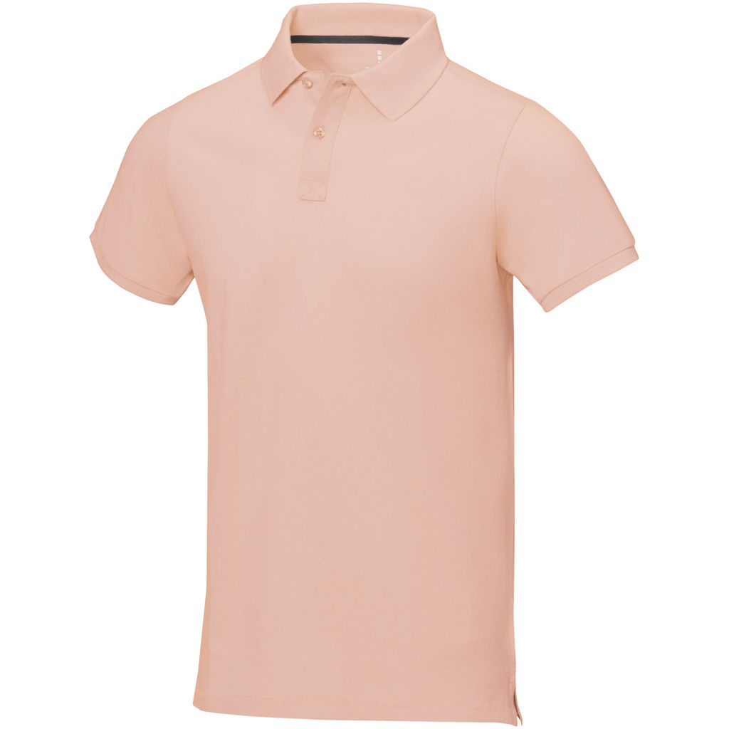 Calgary мужская футболка-поло с коротким рукавом, цвет розовый  размер XS