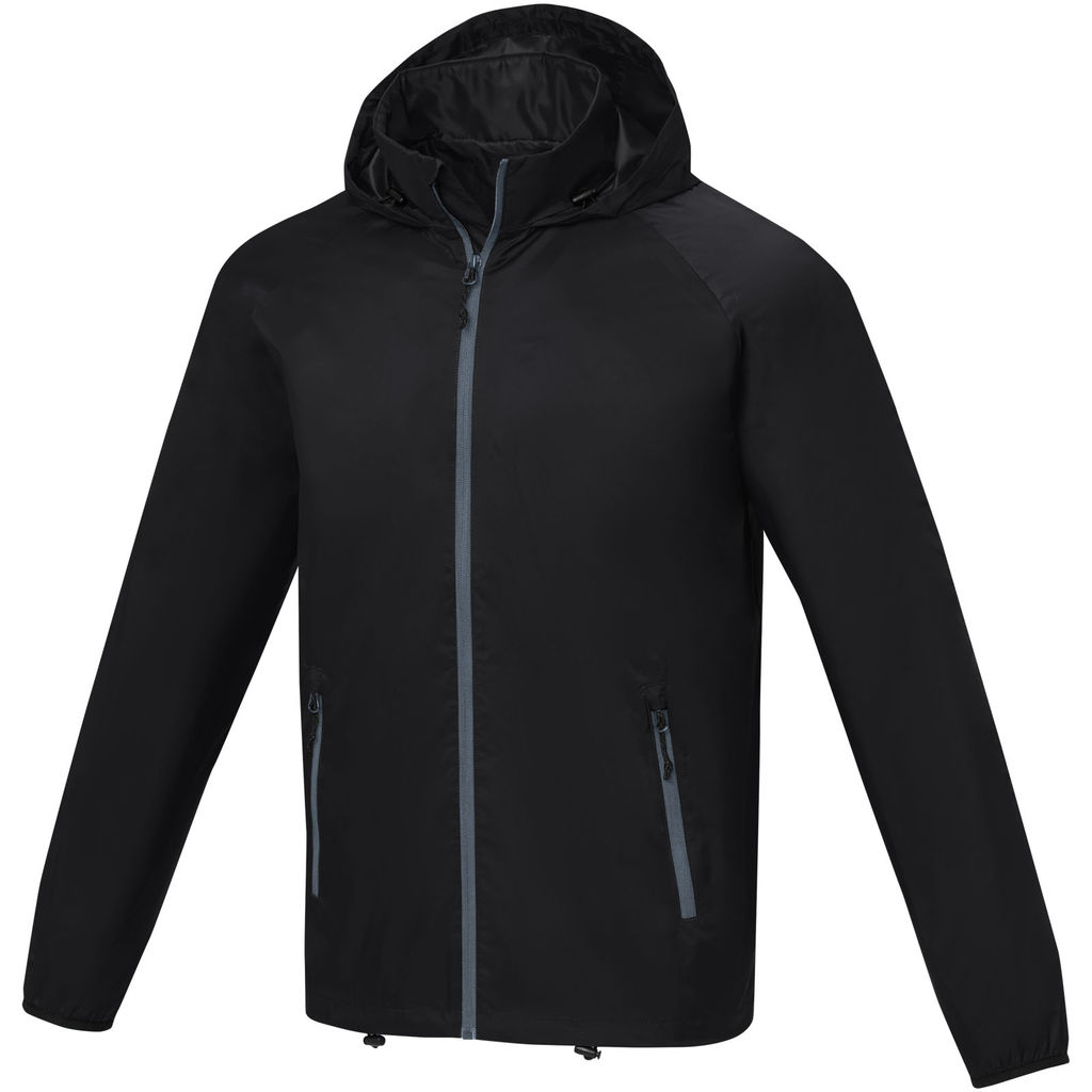 Dinlas Чоловіча легка куртка, колір суцільний чорний  розмір 3XL