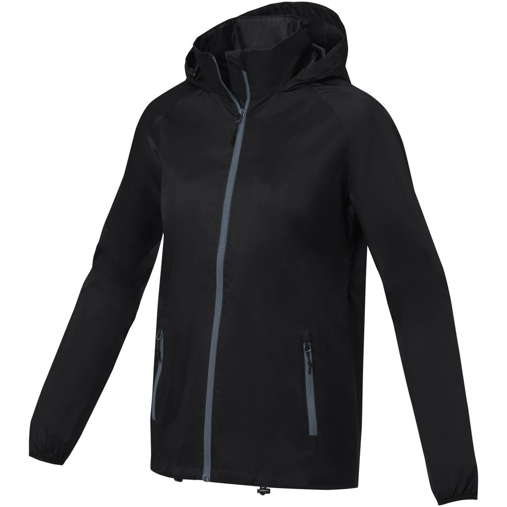 Dinlas Жіноча легка куртка, колір суцільний чорний  розмір XS