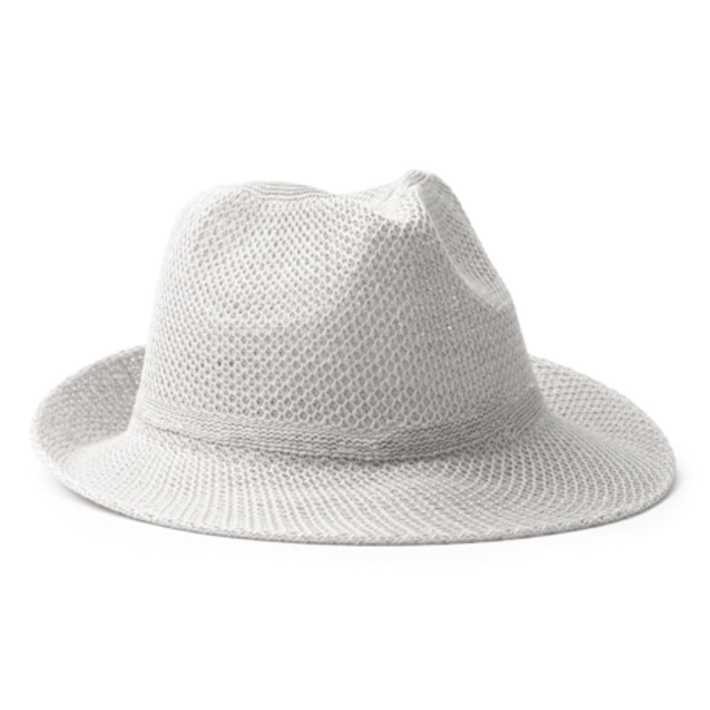 Элегантная синтетическая шапка с комфортной внутренней лентой, цвет белый