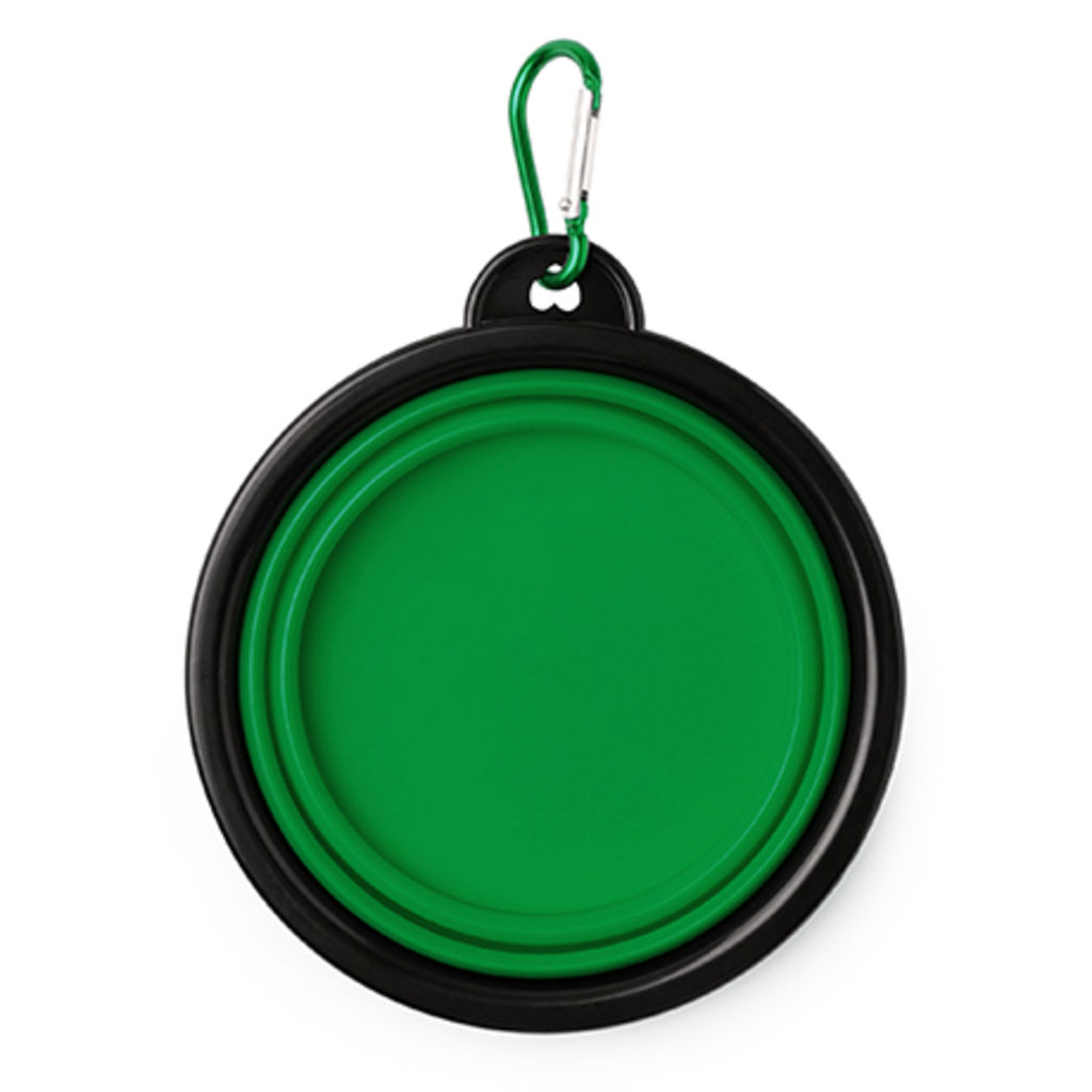 Практична і міцна складна миска для домашніх тварин, колір зелений