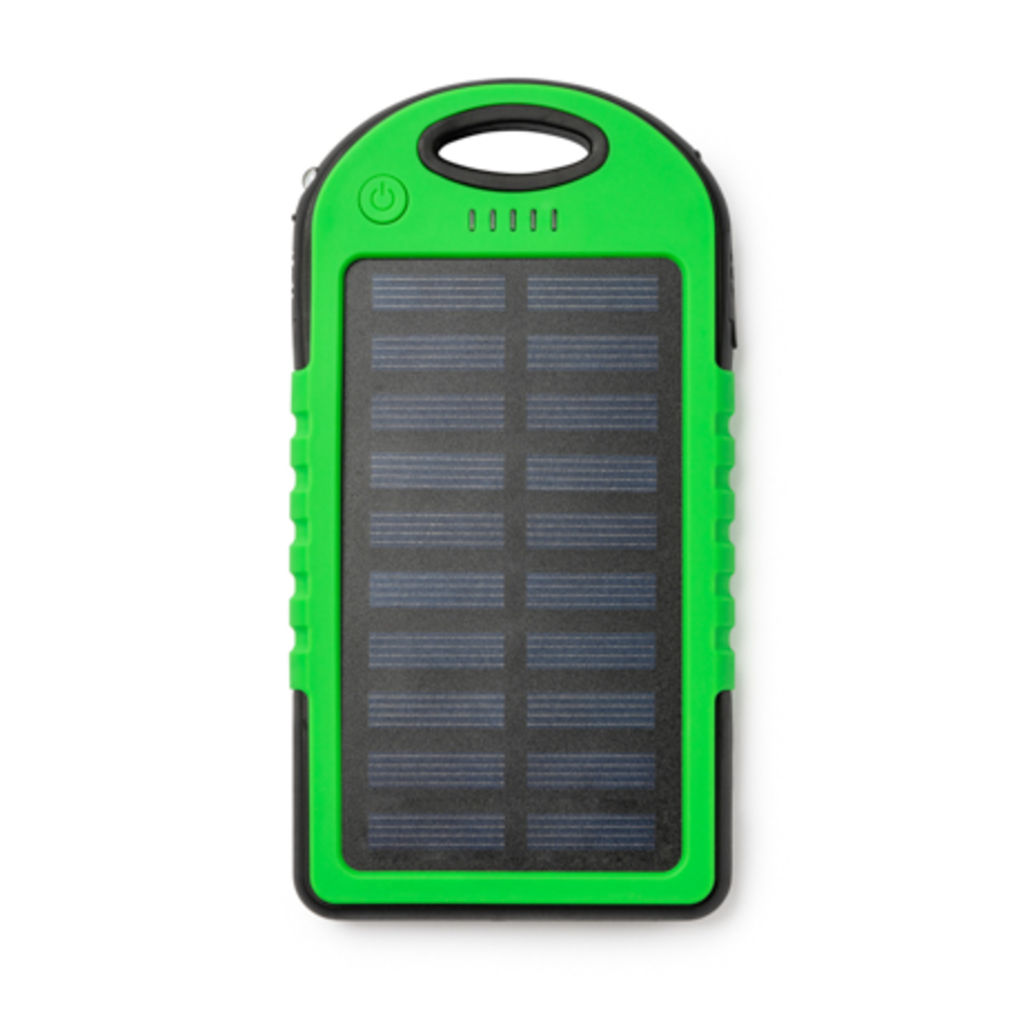 Аккумулятор на солнечных батареях, цвет зеленый