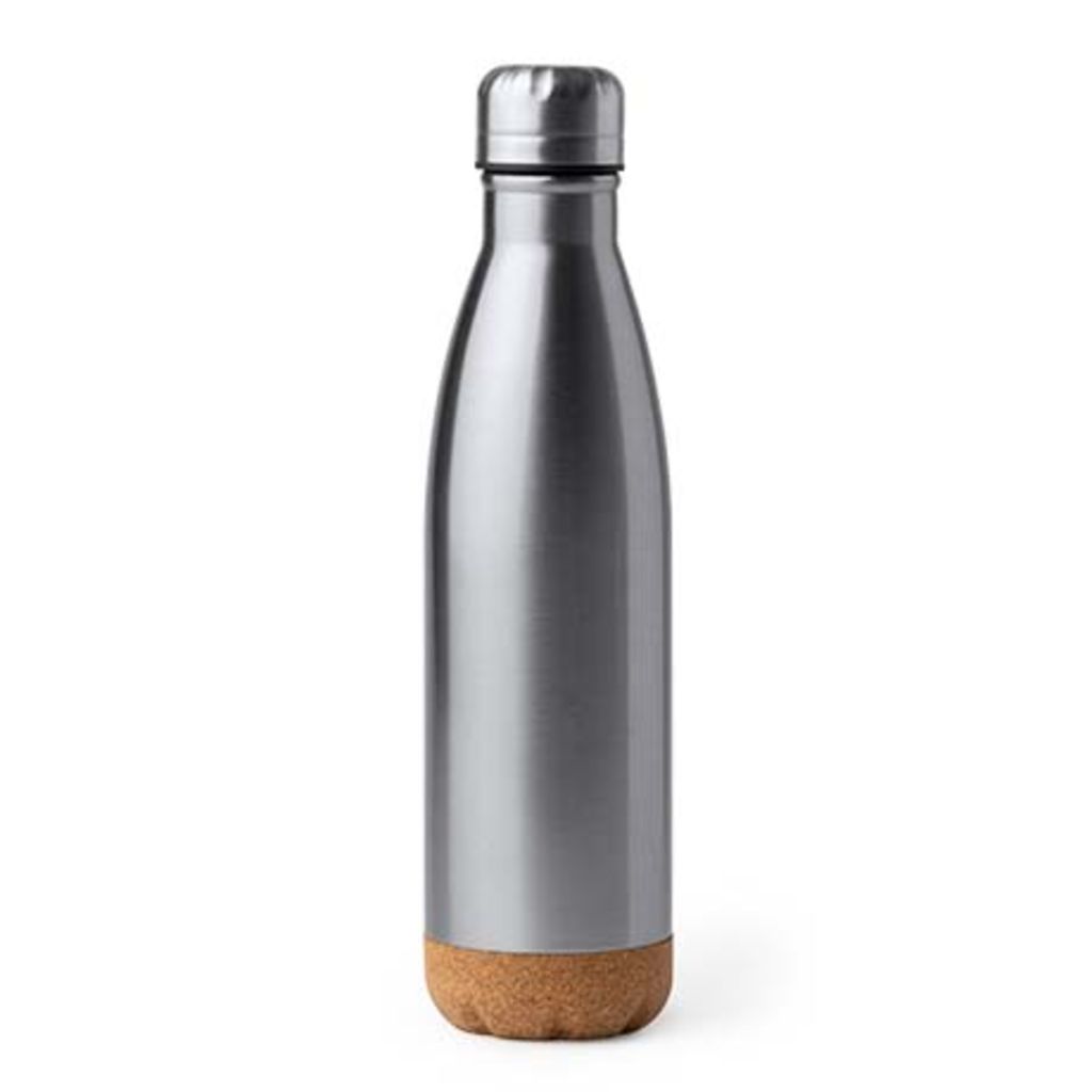 Пляшка-термос з нержавіючої сталі 304 з подвійною стінкою, колір срібний