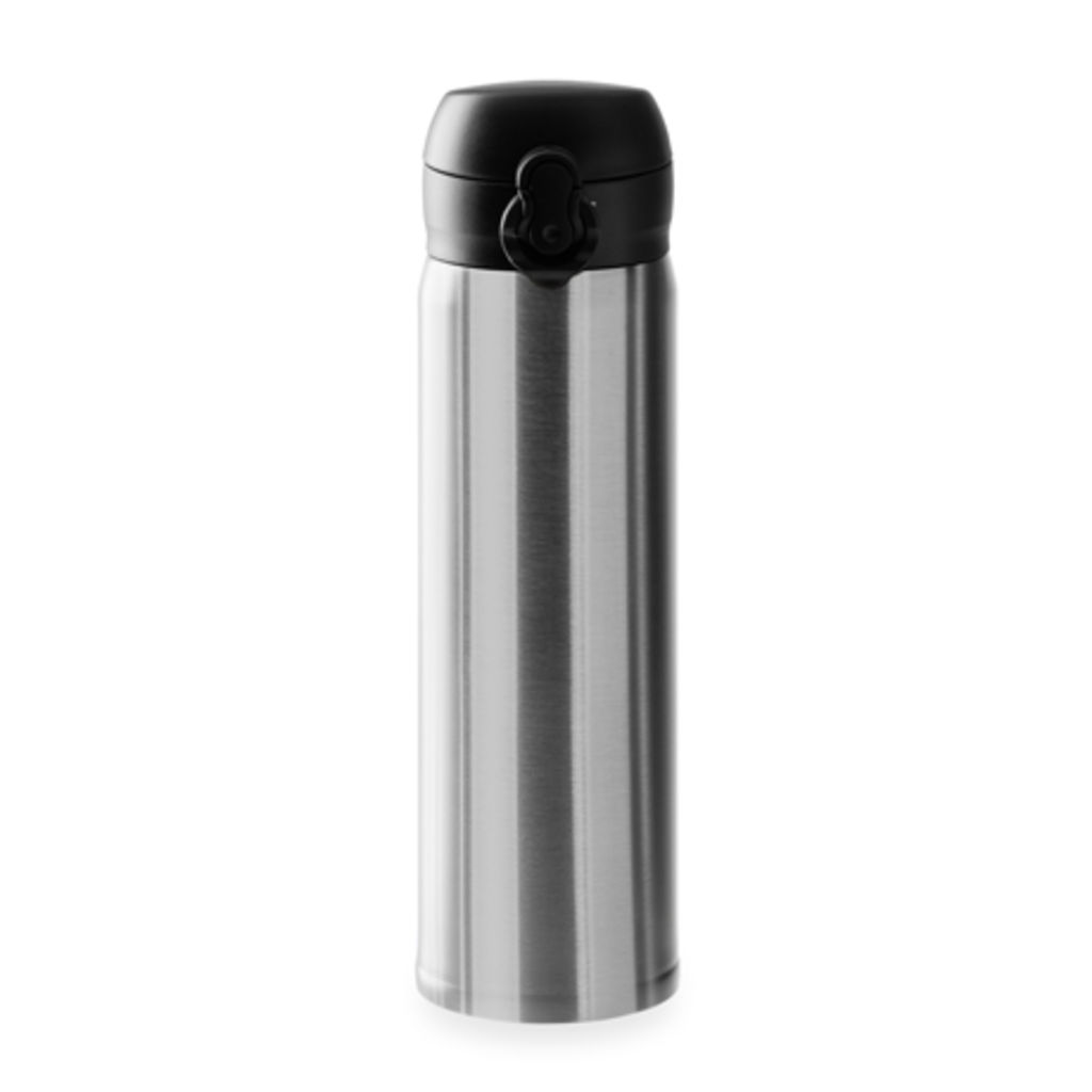 Пляшка-термос з нержавіючої сталі 304 з подвійною стінкою, колір срібний