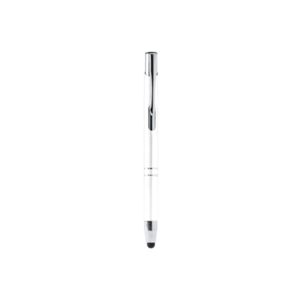 Шариковая ручка с алюминиевым корпусом, цвет белый