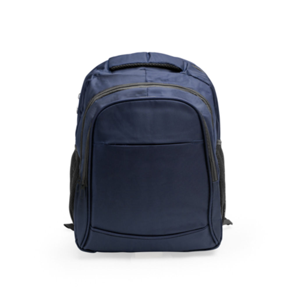 Рюкзак из нейлона 600D с мягкой спинкой и плечевыми ремнями, цвет синий