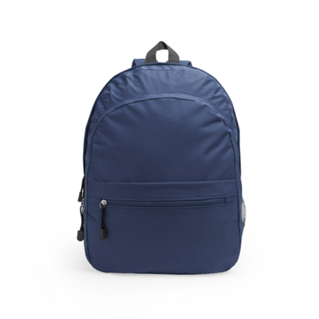 Рюкзак из полиэстера 600D с двумя основными отделениями и передним карманом, цвет синий