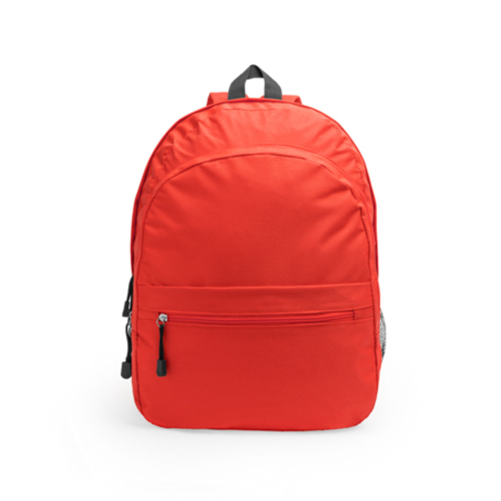 Рюкзак из полиэстера 600D с двумя основными отделениями и передним карманом, цвет красный