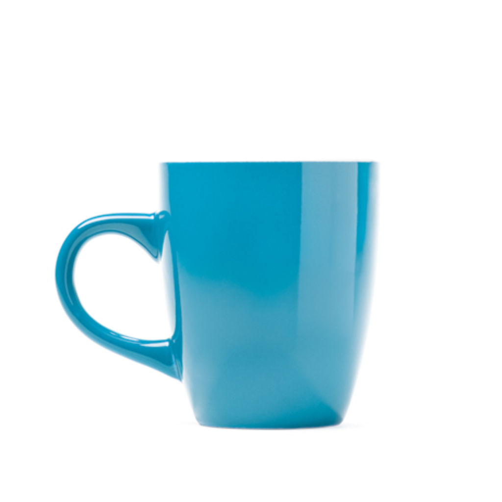 Керамічна чашка в кольоровій глазурі, колір синій