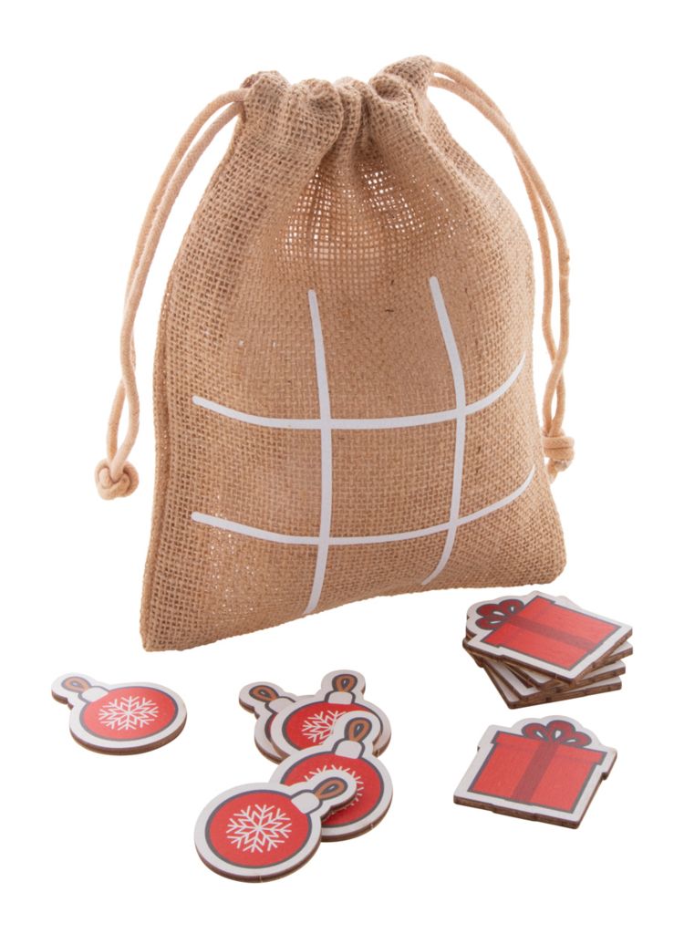 Рождественские крестики-нолики, украшение и подарочная коробка Juxo, цвет натуральный