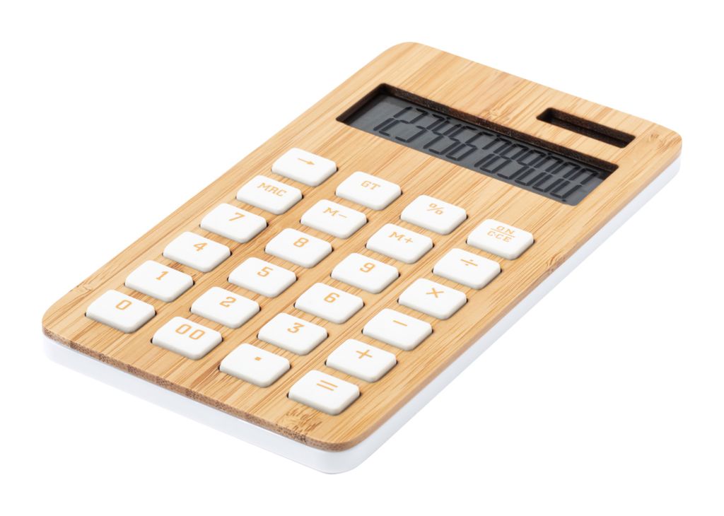 Бамбуковий калькулятор Greta, колір натуральний