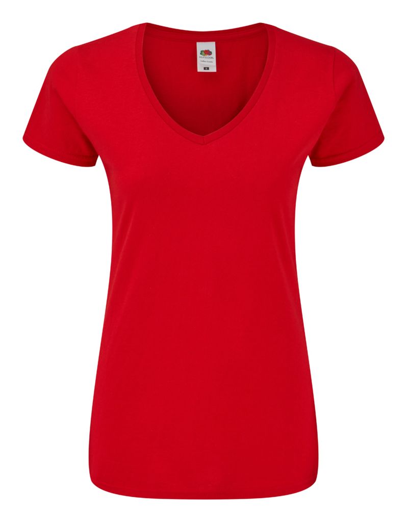 Жіноча футболка Iconic V-Neck Women, колір червоний  розмір L