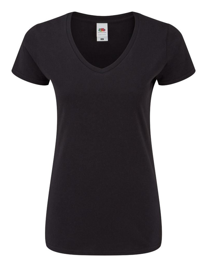Жіноча футболка Iconic V-Neck Women, колір чорний  розмір L