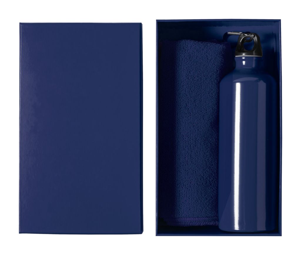 Sport bottle and towel set Cloister, цвет dark blue