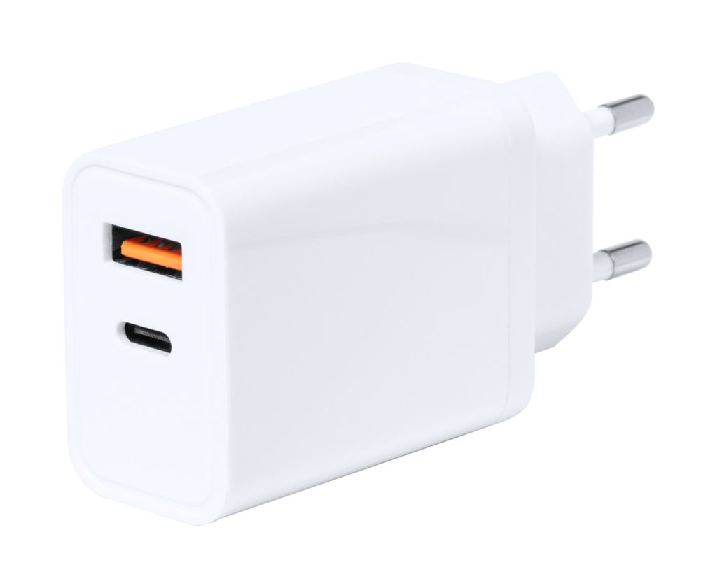USB зарядний пристрій Golem, колір білий