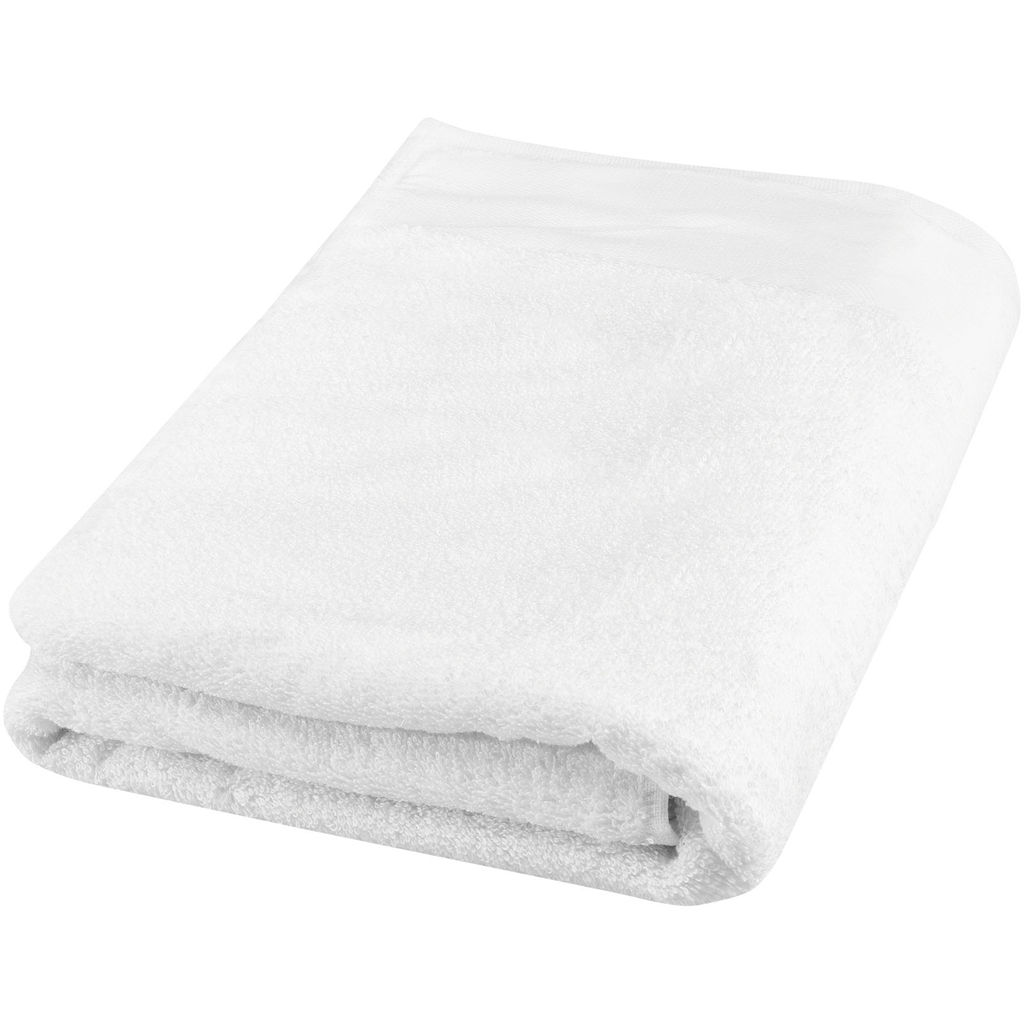 Рушник для ванни Ellie з бавовни щільністю 550 г/м² та розміром 70x140 см, колір білий